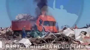 На полигоне под Пензой сгорел «КамАЗ»