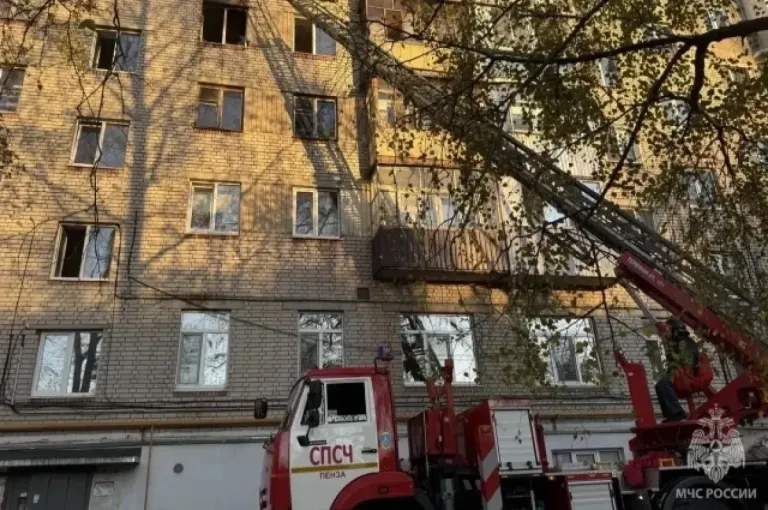 Пять человек спасли при пожаре в пятиэтажке на Кронштадтской в Пензе